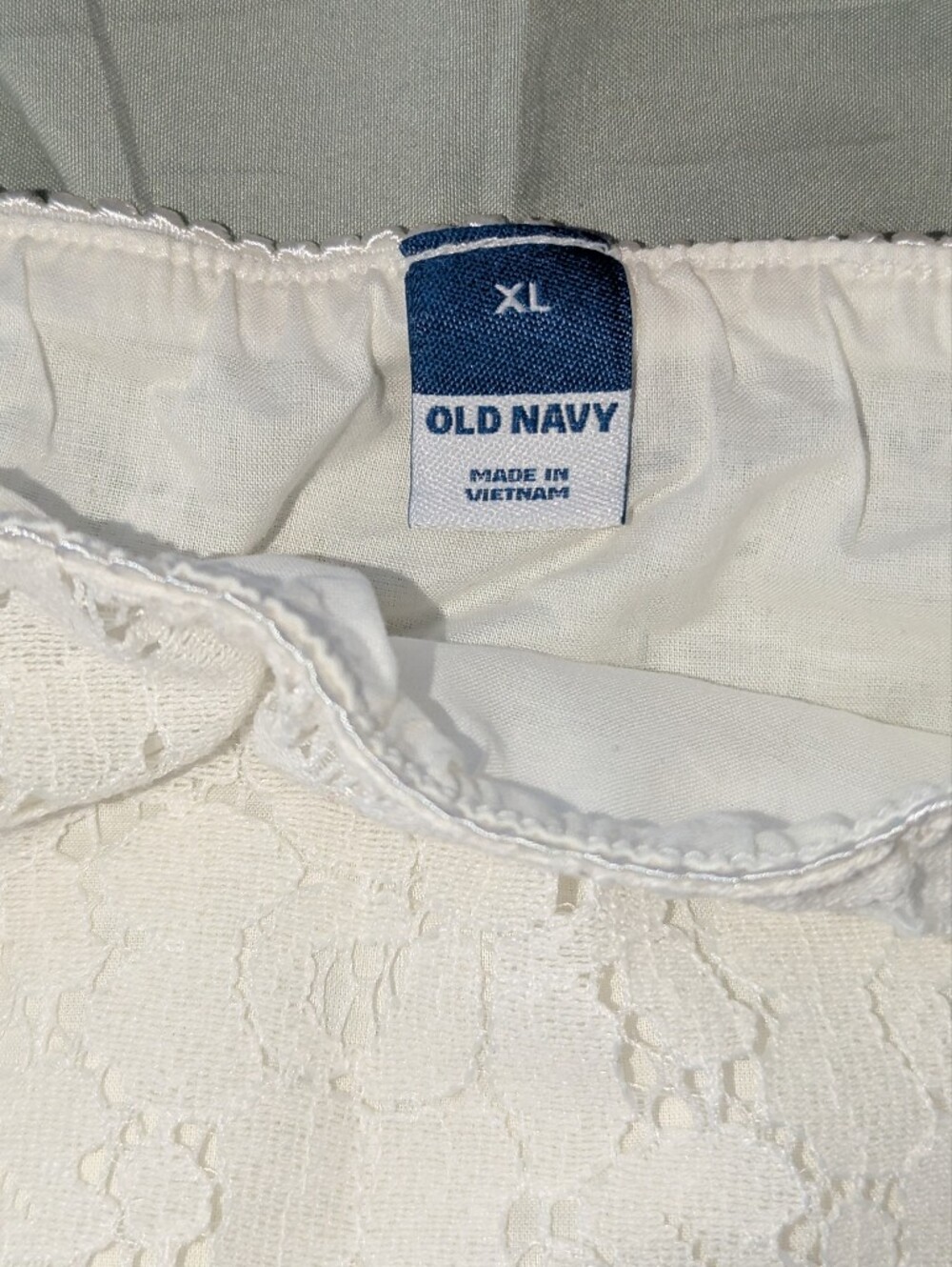 NWT Old Navy Ivory Lace Midi Skirt -size Xl - Picture 8 of 10